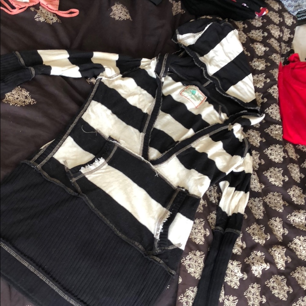 V neck hoodie